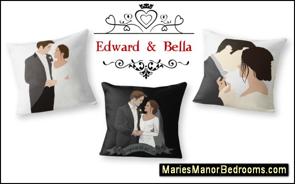 Edward and Bella wedding Throw Pillows twilight bedroom decor twilight bedroom decorating