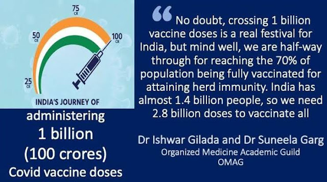 Will India's 1 billion vaccination-dose-milestone be catalytic for vaccinating all