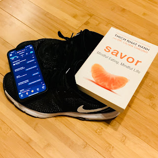 Shoes, Phone, "Savor" book