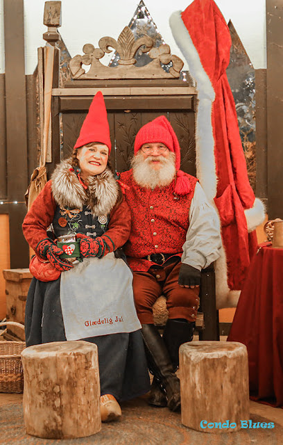 Nissa the Christmas gnome and Santa Claus