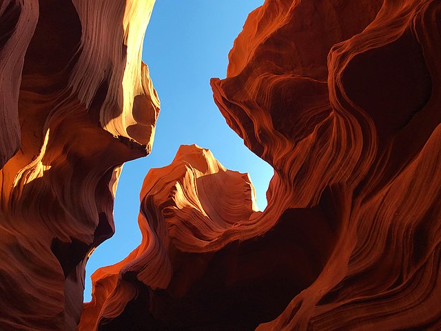 Inside the lower antelope canyon, Arizona, USA