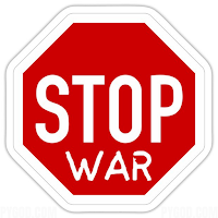 STOP WAR traffic sign.  PYGear.com
