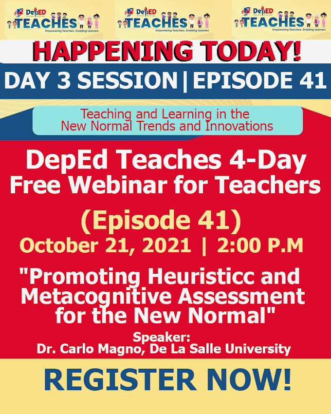 DepEd Teaches | Episode 41 | Day 3 Session | October 21 | REGISTER NOW!