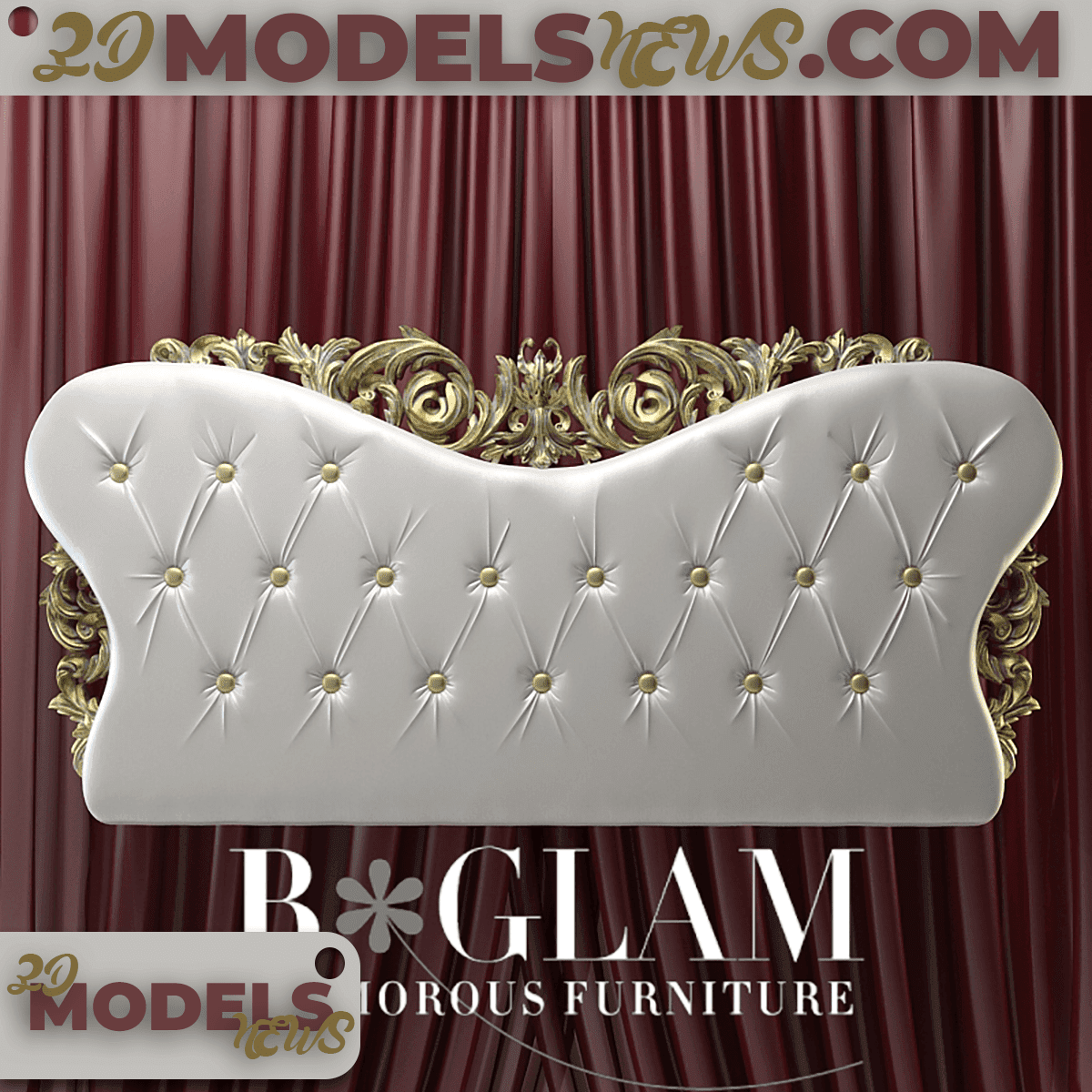 Headboard bed model from Boiserie 1