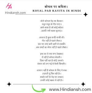 Koyal par kavita in Hindi