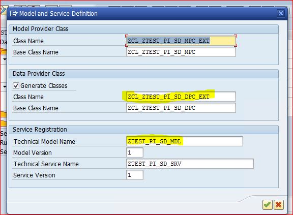 process to create Odata services in SAP