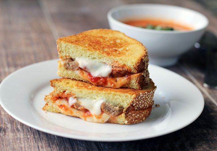 Meatball Grilled Cheese Sandwich