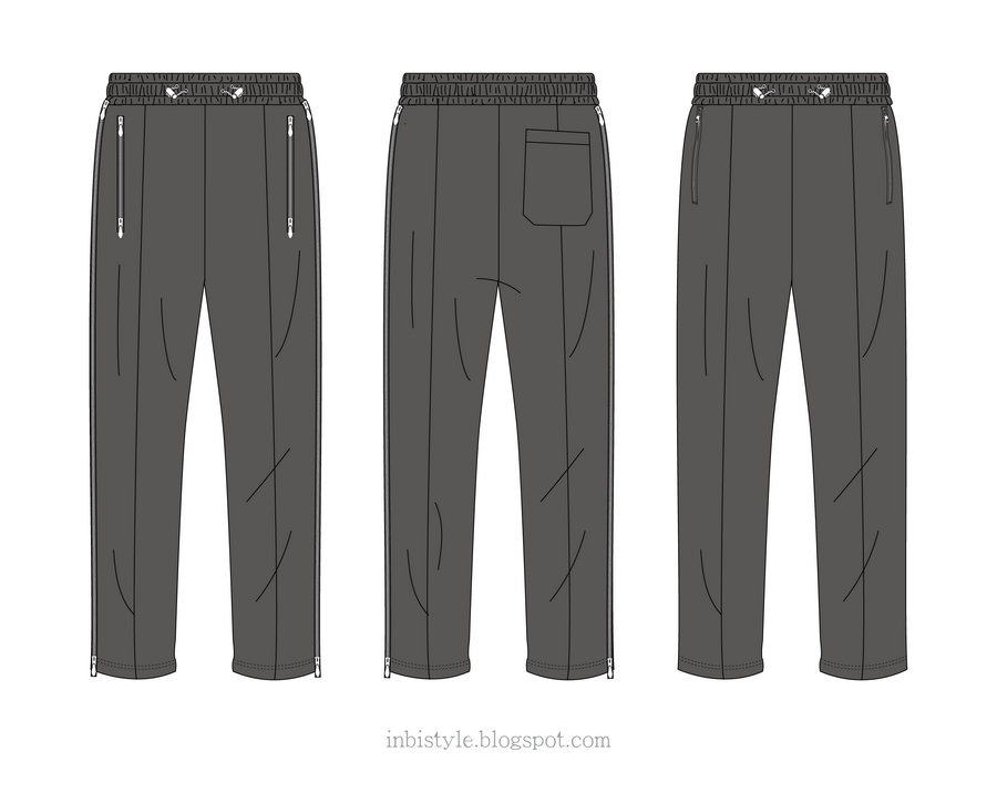 tracksuit bottoms template vector