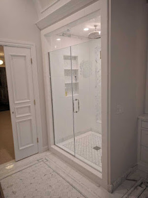 Shower Panel with Etched Design