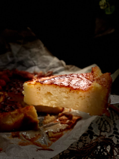 Tarta de queso brie, idiazábal y parmesano