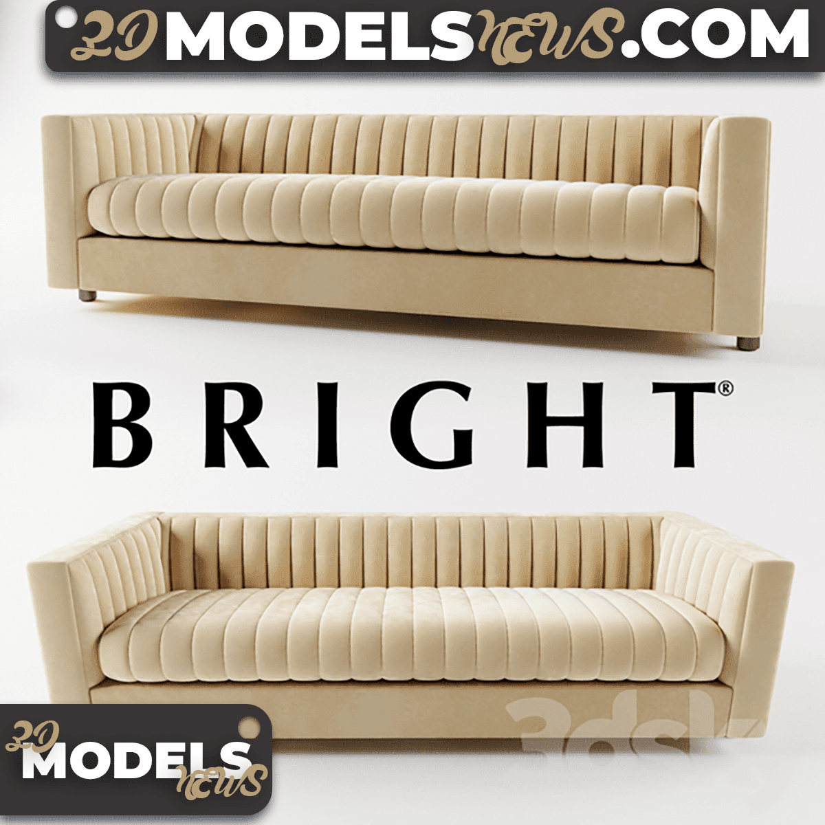 Bright Gray Sofa Model Douglas Levine 1
