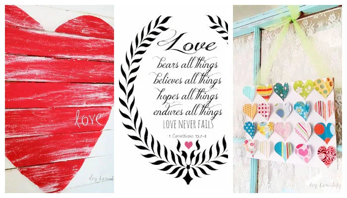 Valentines crafts collage