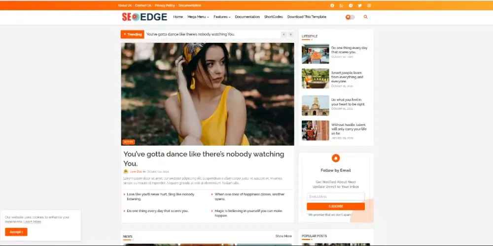 SEO Edge Premium Faster Blogger Template