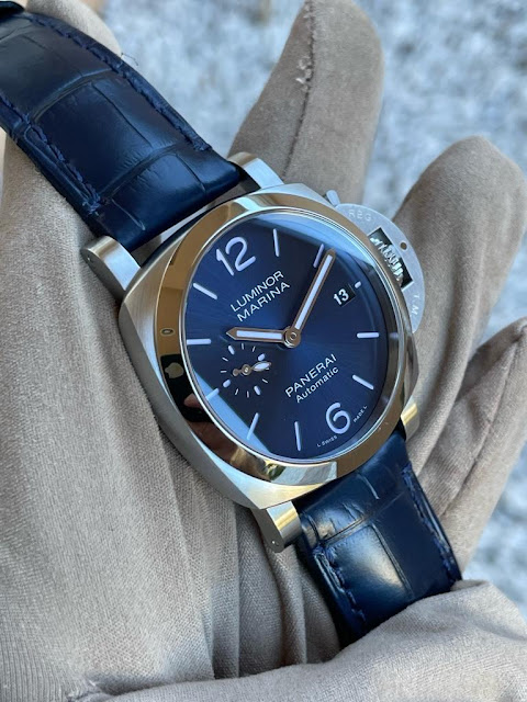 Acheter Panerai Luminor Marina Quaranta 40mm Cadran Bleu Réplique Montre Revue