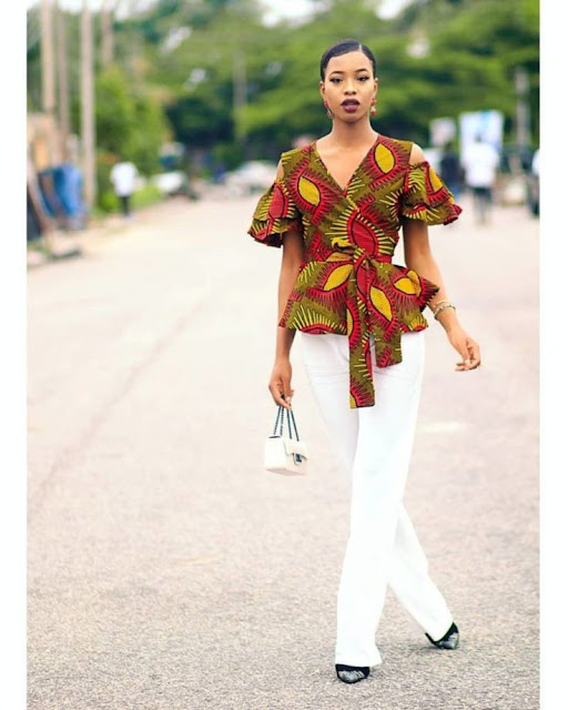 Ankara Wrap Top Styles for Ladies