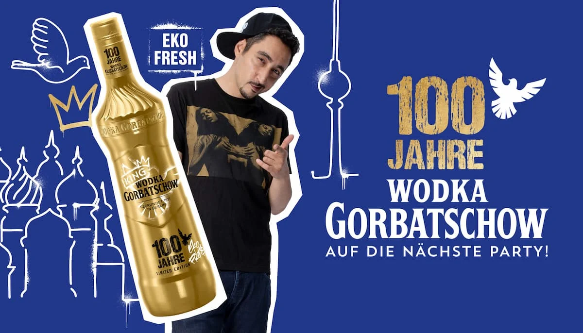 100-jähriges Markenjubiläum bei Wodka Gorbatschow | Eko Fresh rappt dazu