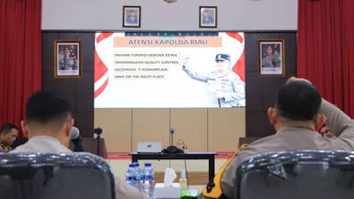 Pimpin Rapat Anev, Kapolres Siak AKBP Asep Sujarwadi Sampaikan Pesan Yang Menjadi Atensi Kapolda Riau