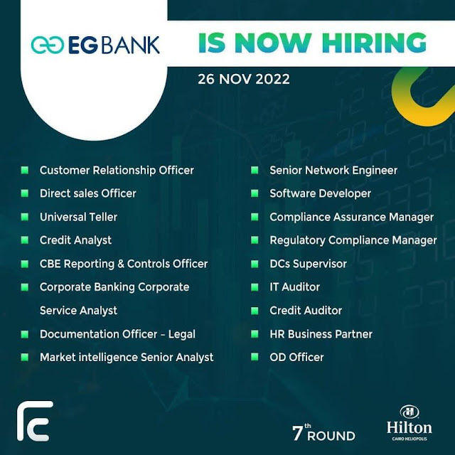 وظائف البنك الخليجي المصري EGBANK  في ملتقي التوظيف Financial Careers