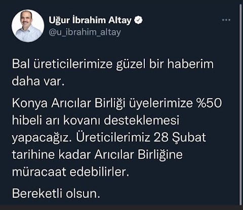 Arıcılara %50 hibeli Kovan desteklemesi başvuruları başladı.