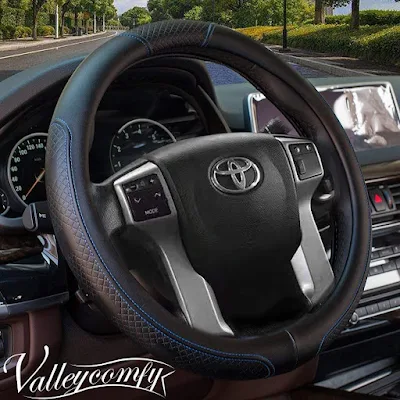 Valleycomfy Universal 15 inch Auto Car Steering Wheel Cover