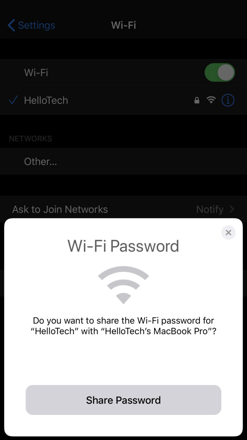 Cách chia sẻ WiFi trên iPhone siêu tốc mà không cần nhập mật khẩu