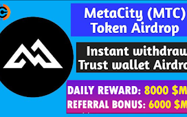 MetaCity Round 3 Airdrop 8000 $MTC Token Free