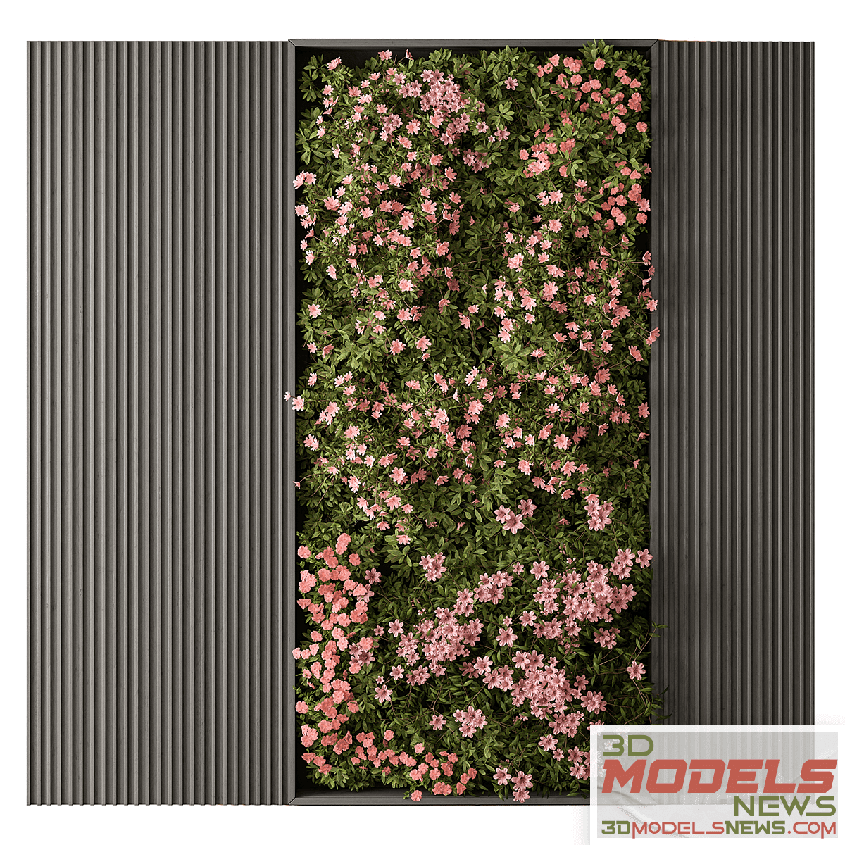 Flower vertical garden wall decor model