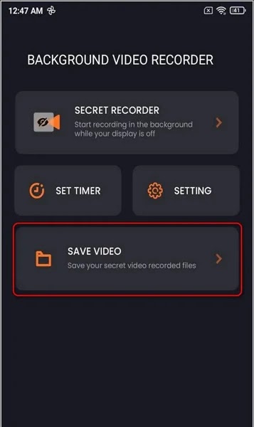 تطبيق Secret Video Recorder 3