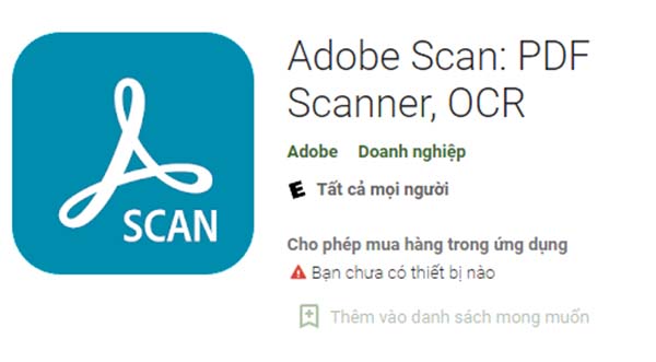 Adobe Scan - App Scan hình ảnh, PDF, OCR miễn phí a