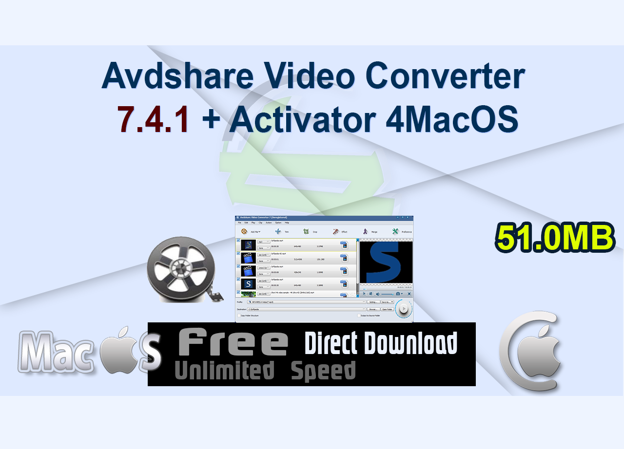 Avdshare Video Converter 7.4.1 + Activator 4MacOS