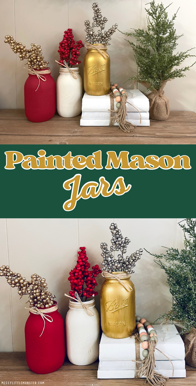 Painted mason jars - How to paint glass jars