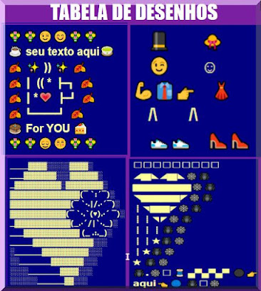 ▓█▓⃢⃢🌺⃢⃢DESENHOS EMOJIS - ARTE DE CARACTERES