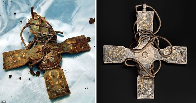 Anglo-Saxon cross buried for 1,000 years seen in stunning detail for the first time   