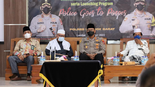 Bentuk Sinergitas Kemitraan, Polres Lobar Launcing Program Police Goes To Ponpes