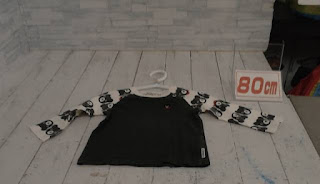 中古品　子供服　８０ｃｍ　ＤＯＵＢＬＥ_Ｂ　長袖Ｔシャツ　２２０円