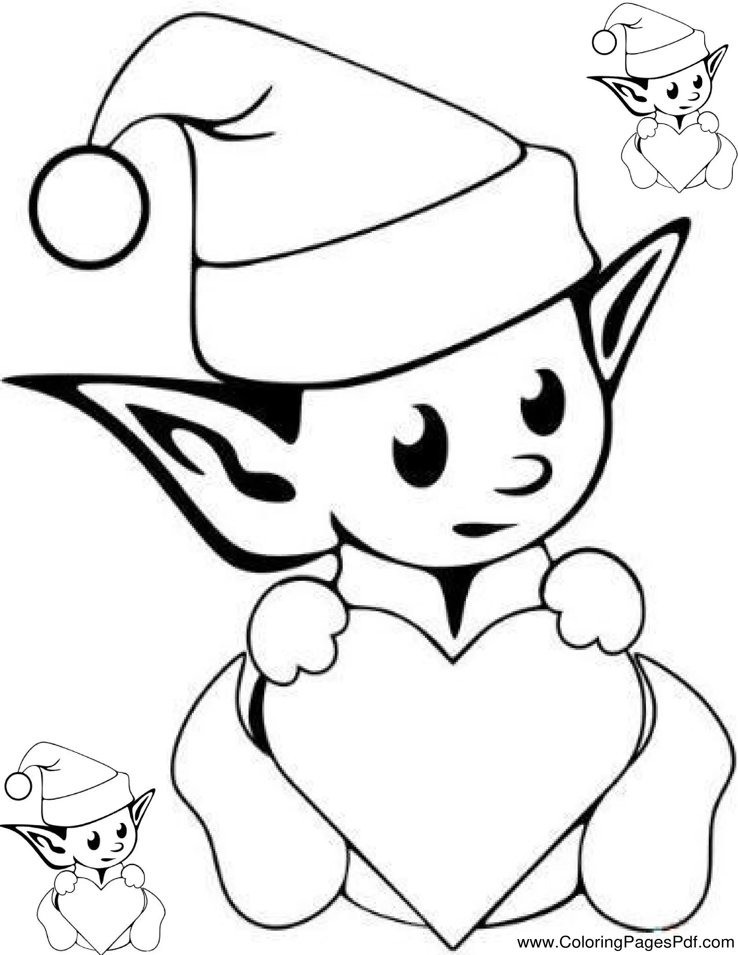 Free elf on the shelf coloring pages