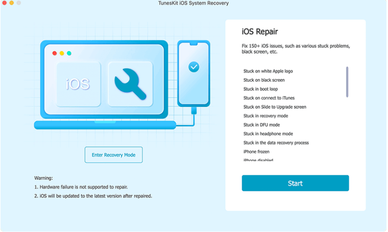 Best Professional IOS Repair Tool | TunesKit iOS System Recovery