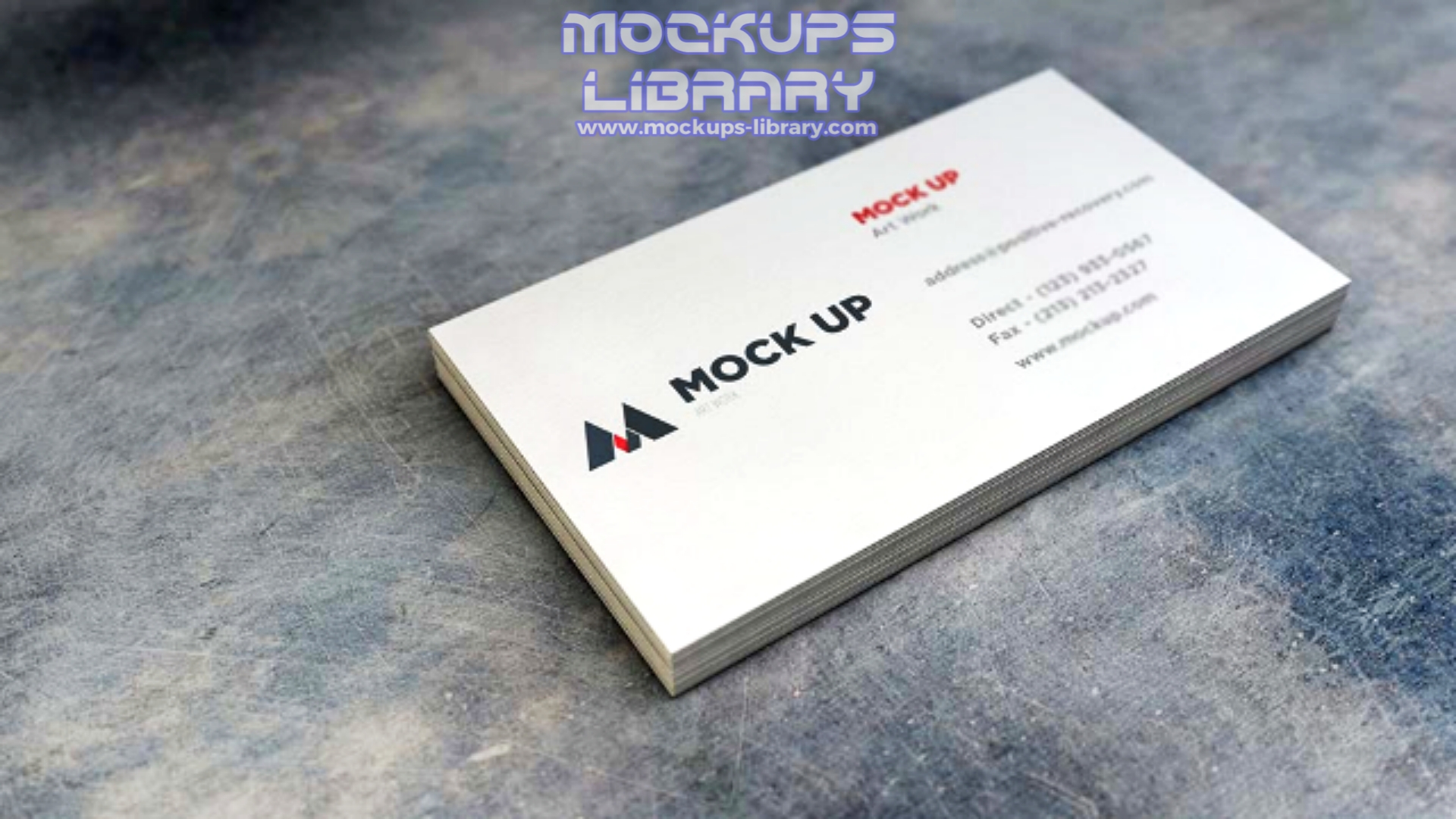 Stack Business Card Mockup PSD
