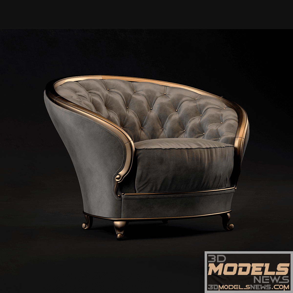 Armchair model gold comfort 6