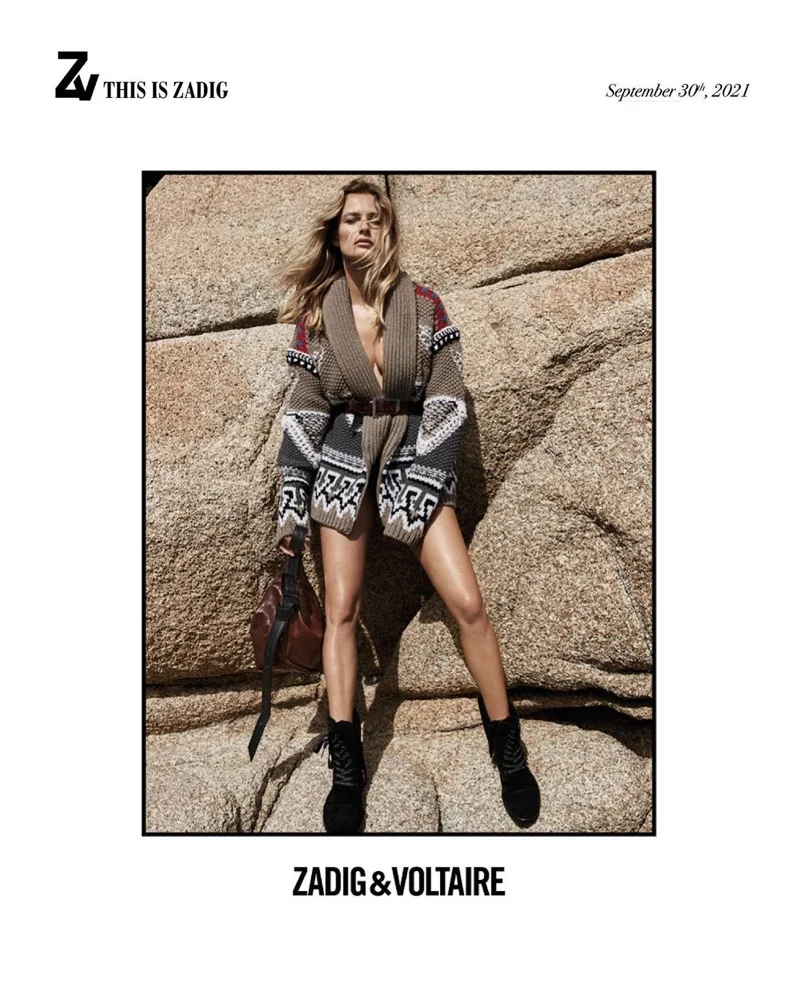 Zadig & Voltaire taps leading model Edita Vilkeviciute as the face of its fall-winter 2021 campaign