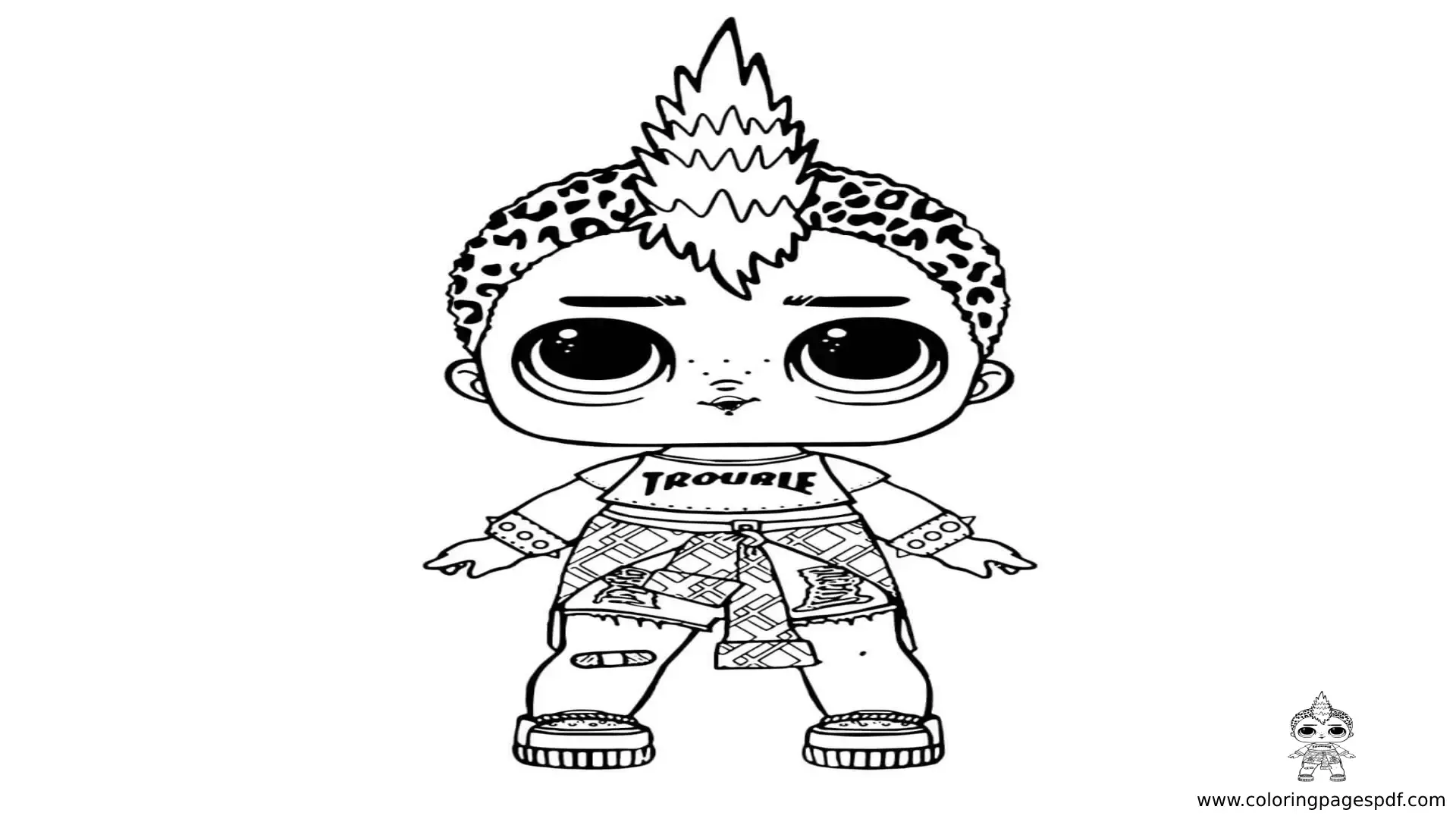 Coloring Pages Of Punk Boy