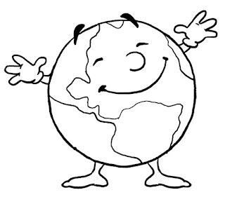 Happy Earth day coloring page