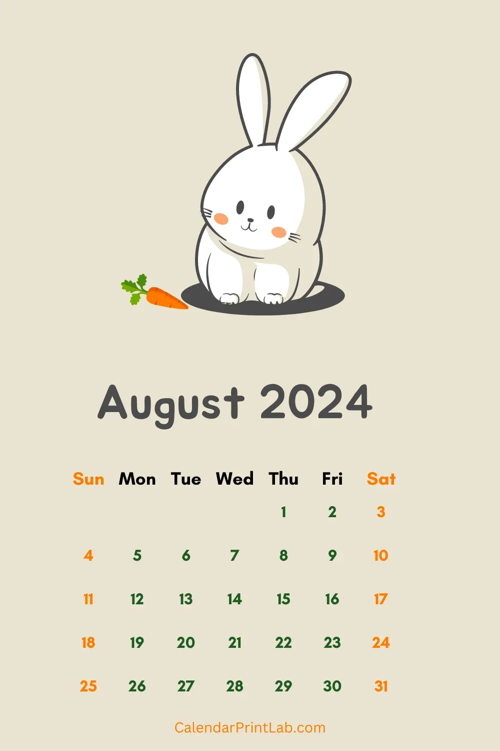 iPhone August 2024 Calendar Wallpaper