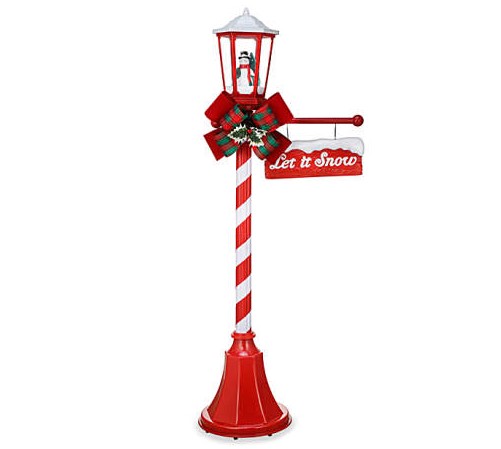 Outdoor Christmas lamp post