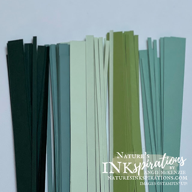 Cardstock strips for creating a fun paper weave panel | Nature's INKspirations by Angie McKenzie