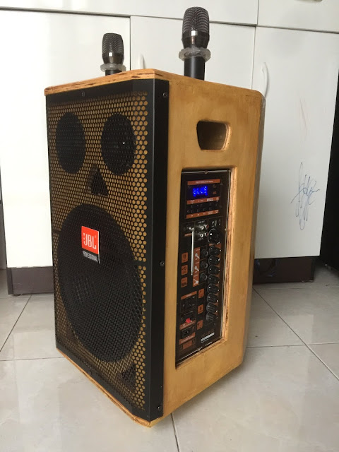 Loa kéo bluetooth karaoke JBL thùng gỗ công suất lớn