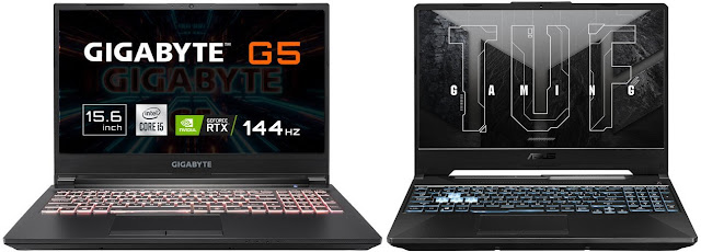 Gigabyte G5 KC-5ES1130SD vs Asus TUF Gaming F15 FX506HM-HN016