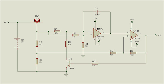 circuit diagram of LM358 based Voltage Controlled Oscillator(VCO)