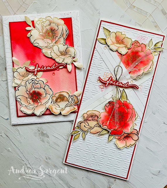 Show a friend that you care with a personally created card using the delightful Happiness Abounds roses.