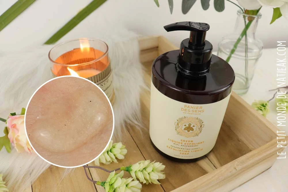 savon liquide exfoliant miel régénérant Panier des sens avis